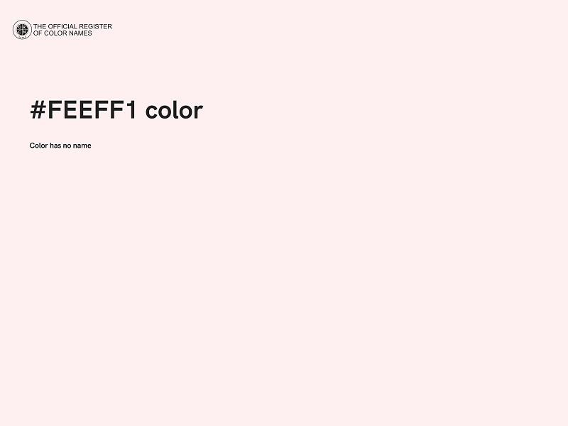 #FEEFF1 color image