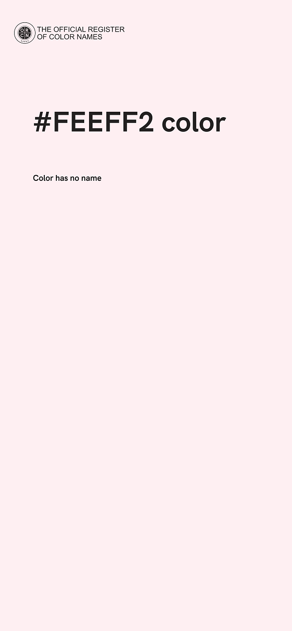#FEEFF2 color image