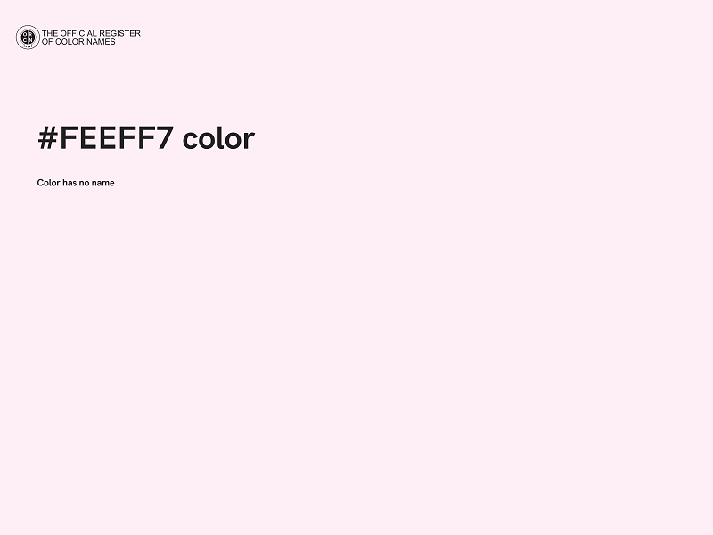 #FEEFF7 color image