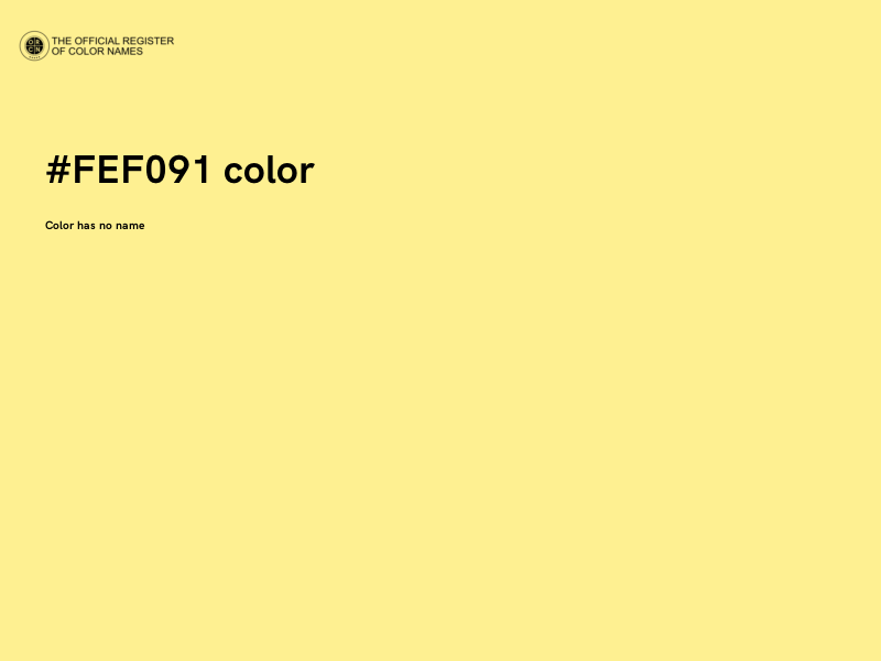 #FEF091 color image