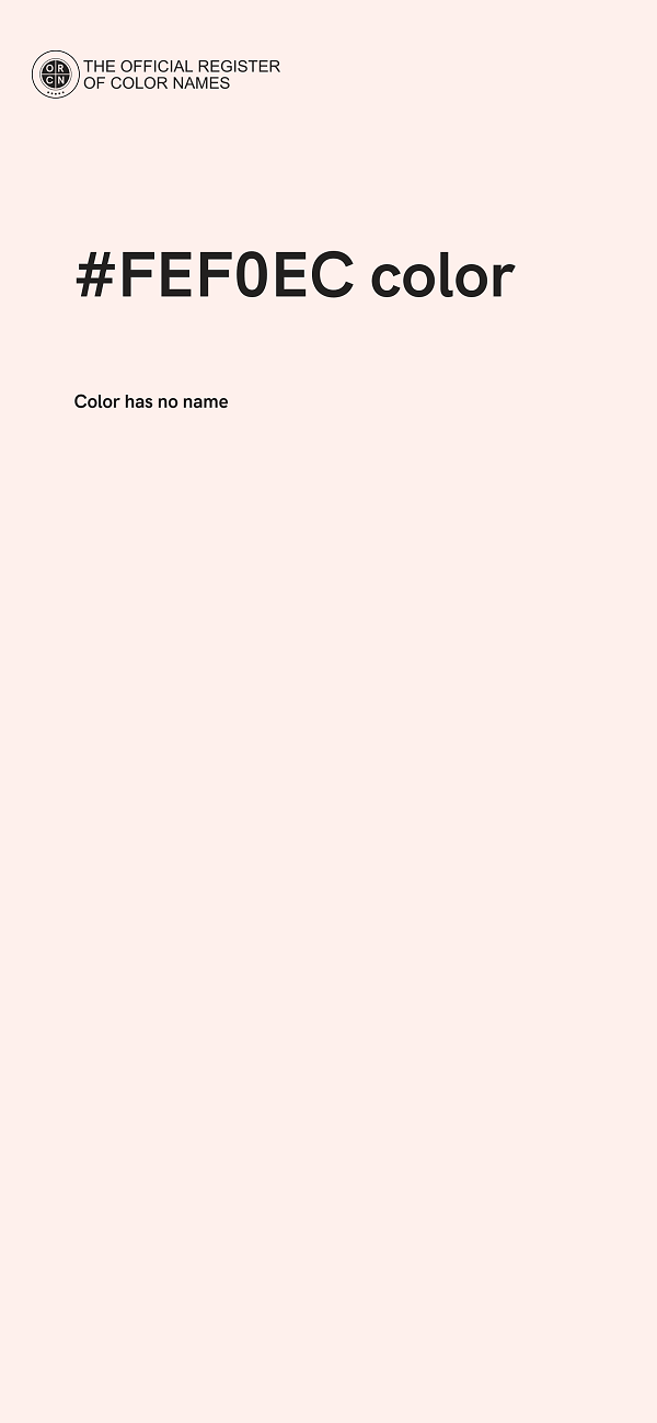 #FEF0EC color image