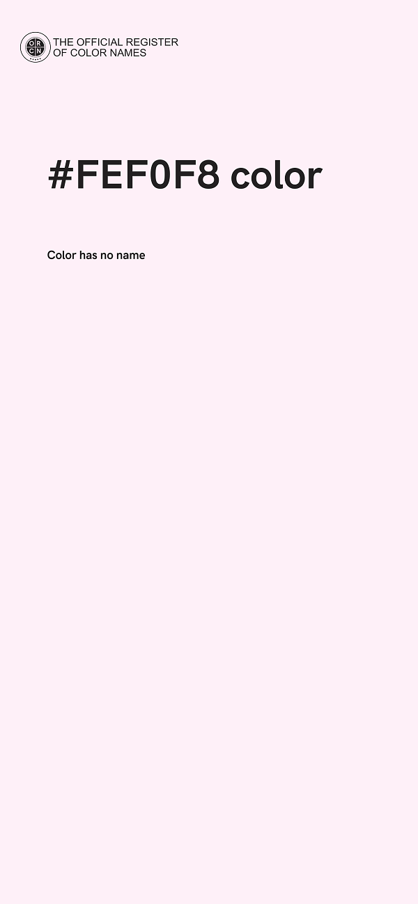 #FEF0F8 color image