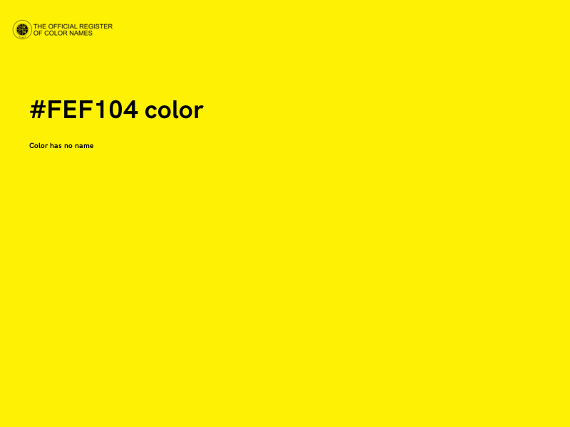 #FEF104 color image