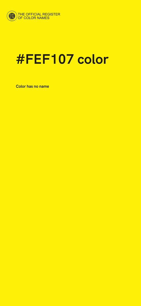 #FEF107 color image