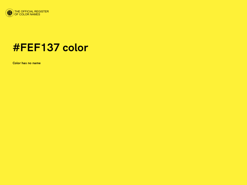 #FEF137 color image