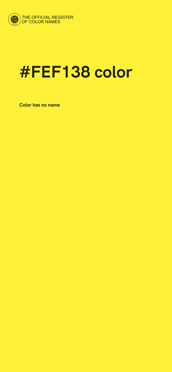 #FEF138 color image