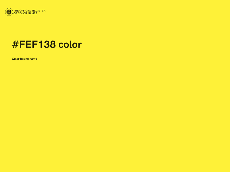 #FEF138 color image