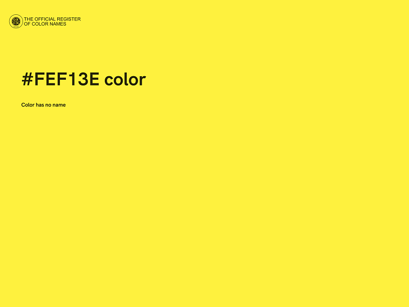 #FEF13E color image