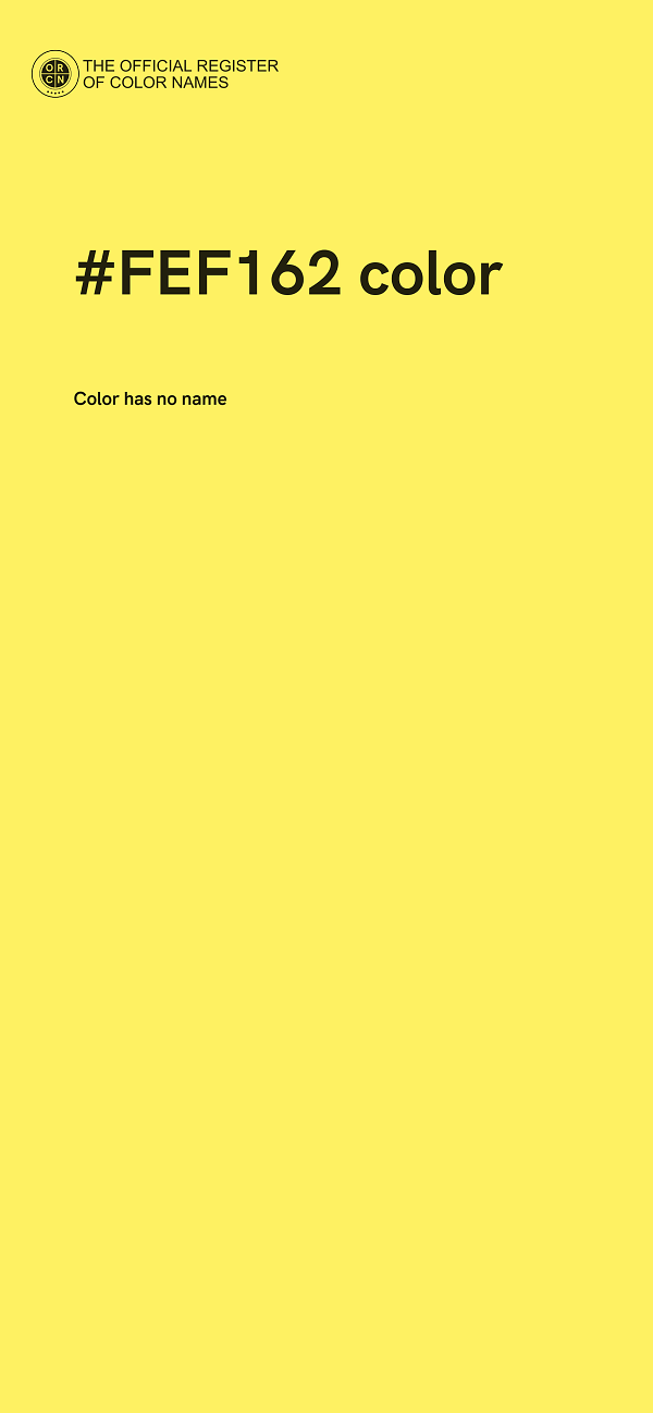 #FEF162 color image