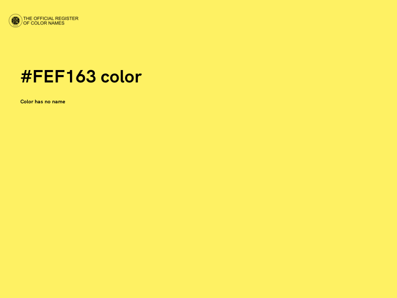 #FEF163 color image