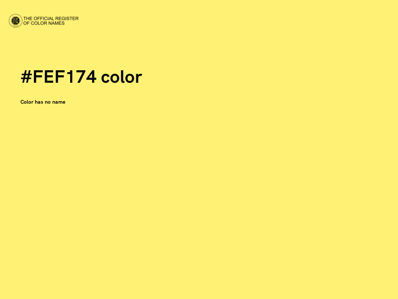 #FEF174 color image