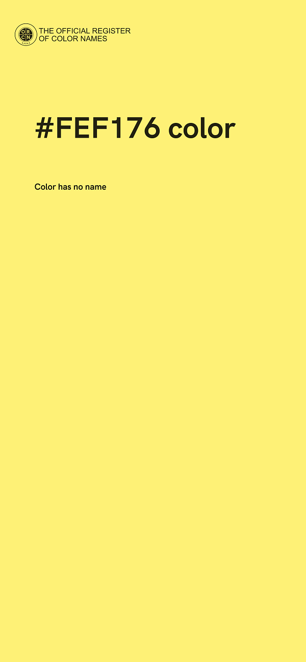 #FEF176 color image