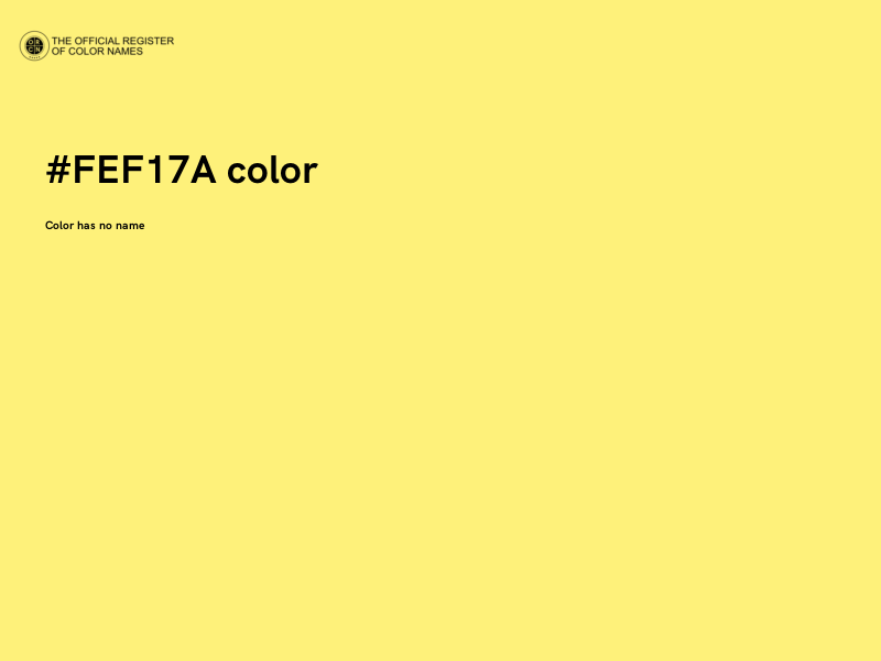 #FEF17A color image