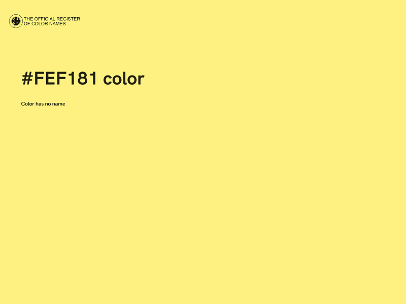 #FEF181 color image