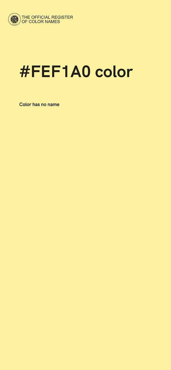 #FEF1A0 color image