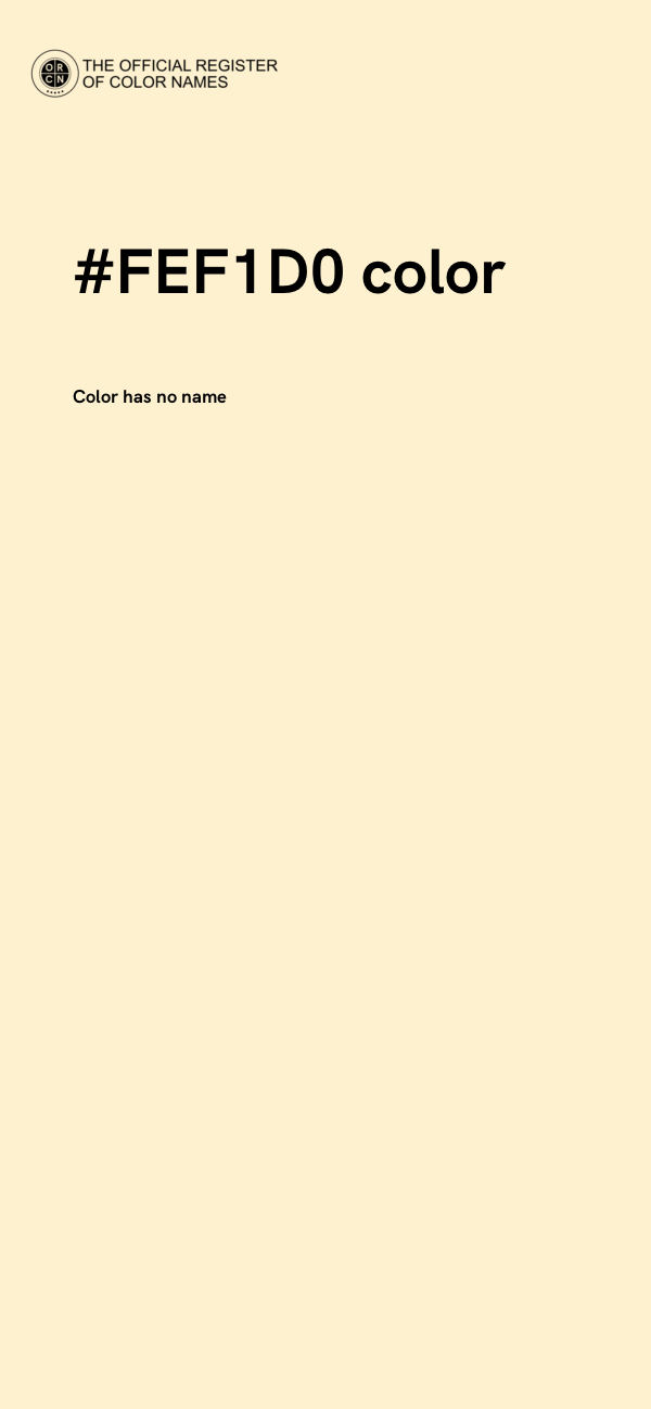 #FEF1D0 color image
