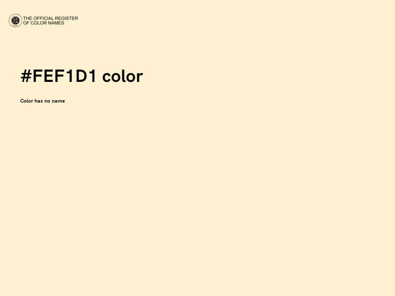 #FEF1D1 color image