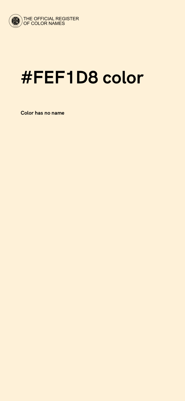 #FEF1D8 color image