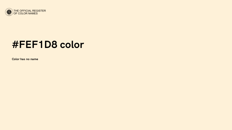 #FEF1D8 color image