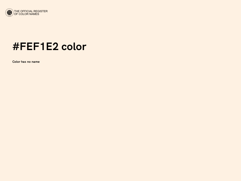 #FEF1E2 color image