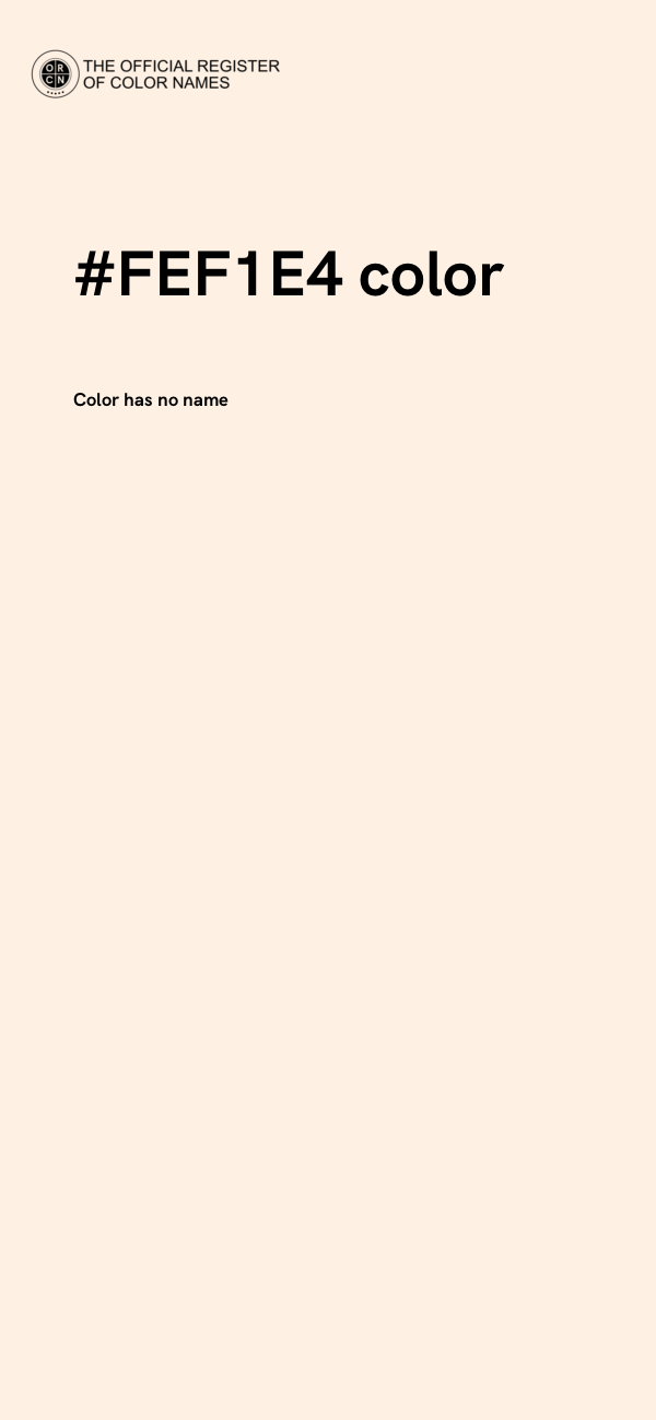 #FEF1E4 color image