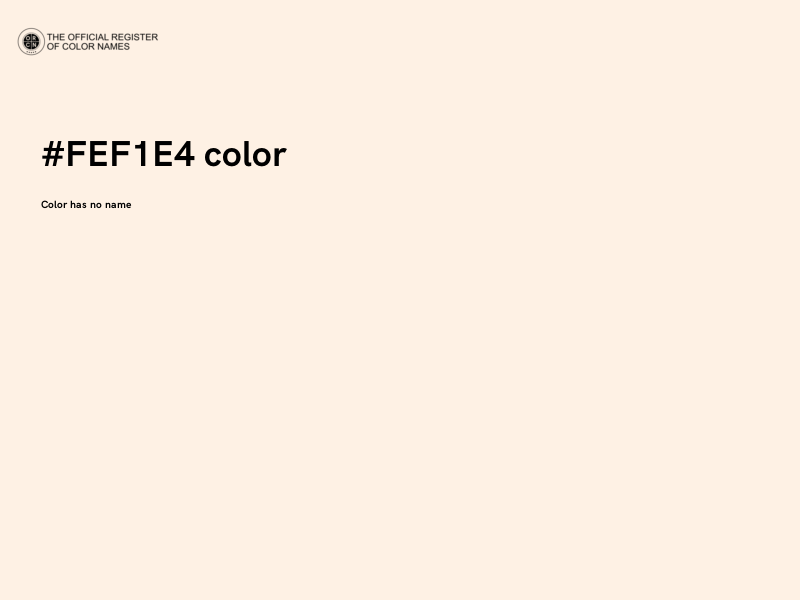 #FEF1E4 color image