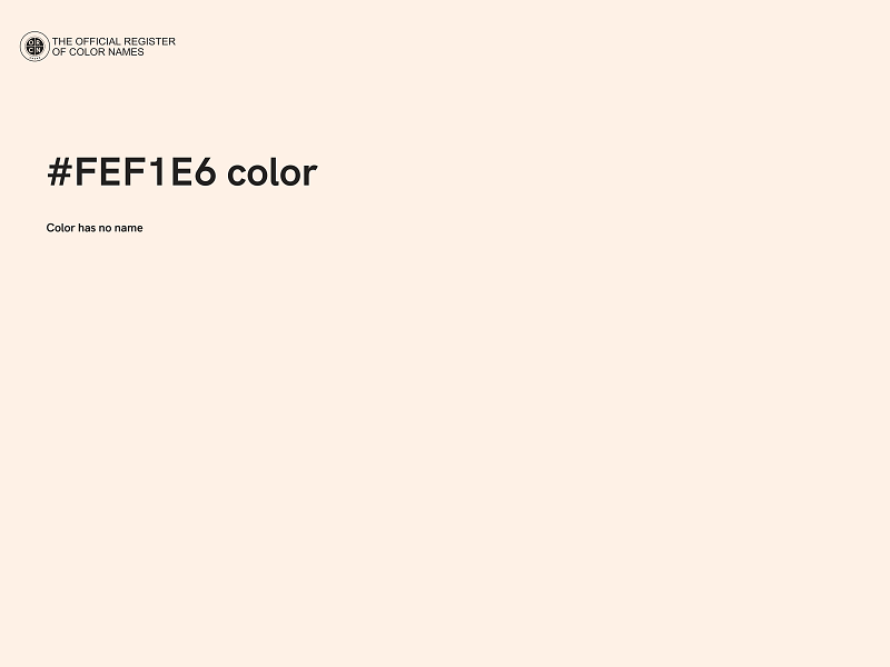 #FEF1E6 color image