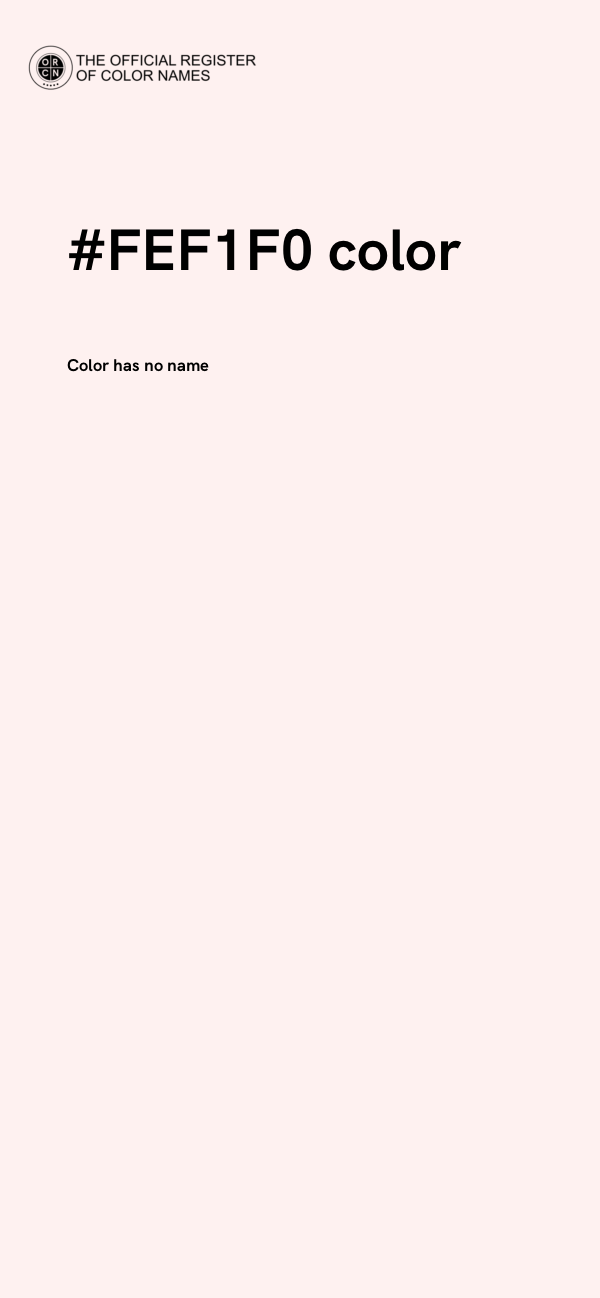 #FEF1F0 color image