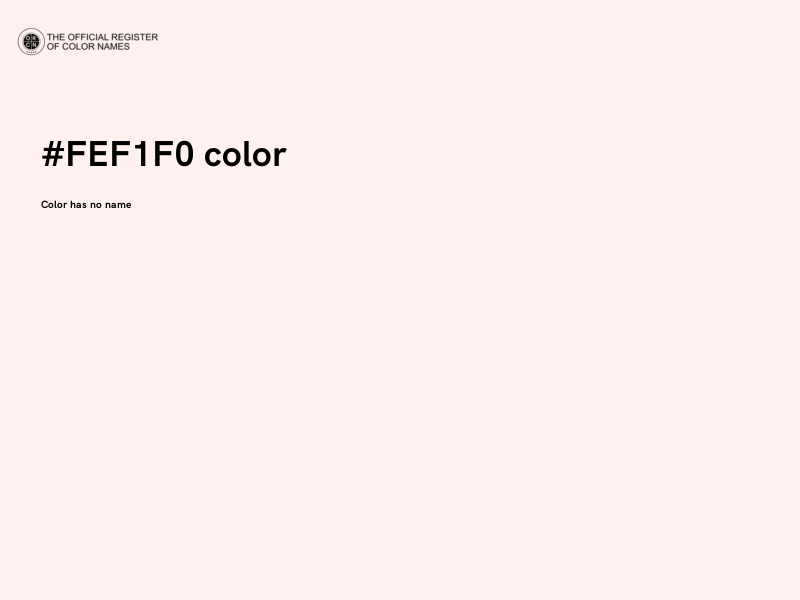 #FEF1F0 color image