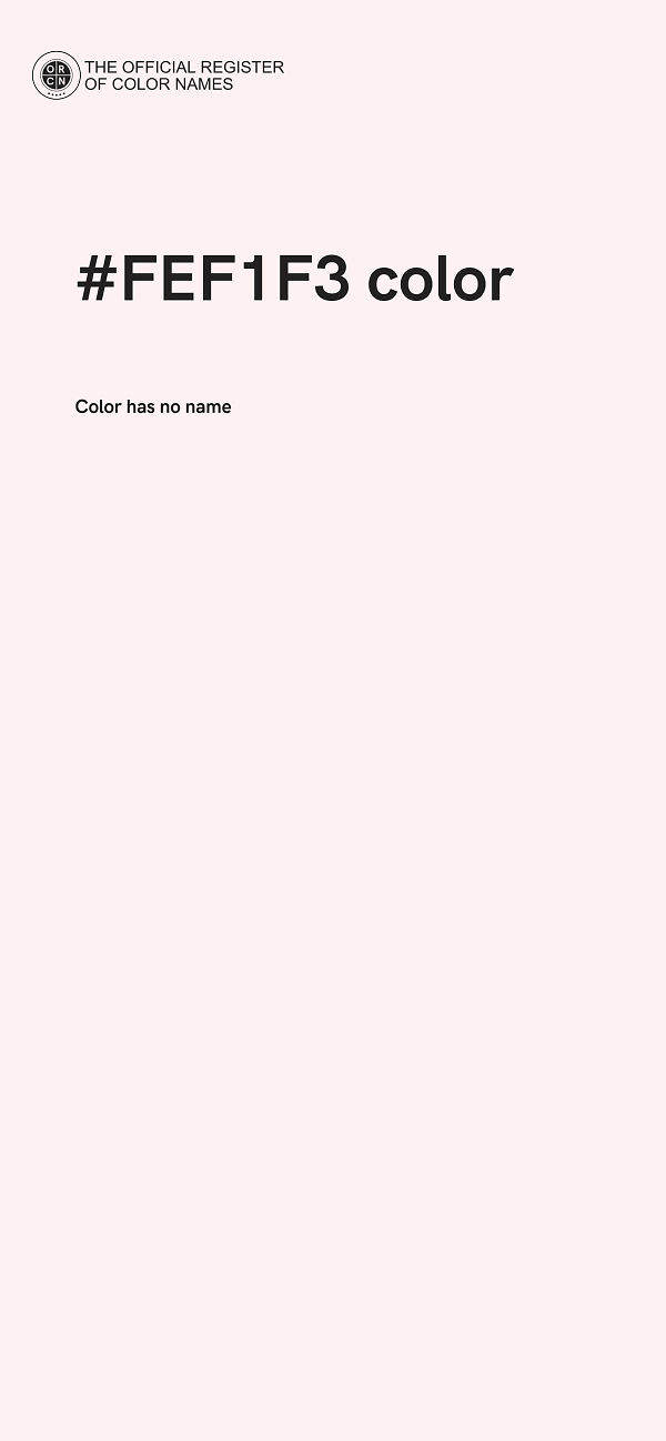 #FEF1F3 color image