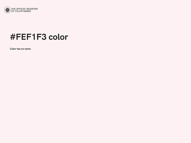 #FEF1F3 color image