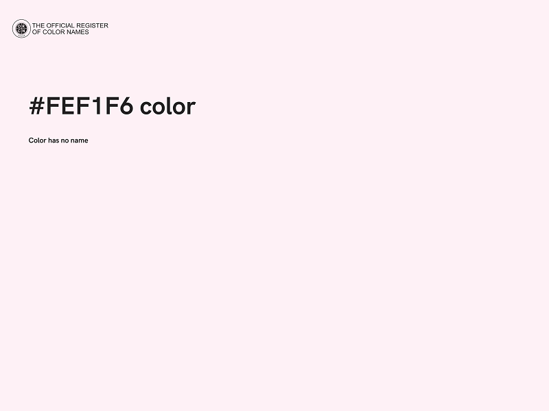 #FEF1F6 color image