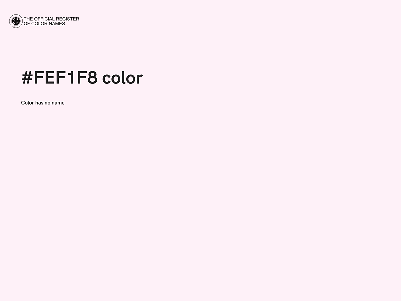 #FEF1F8 color image