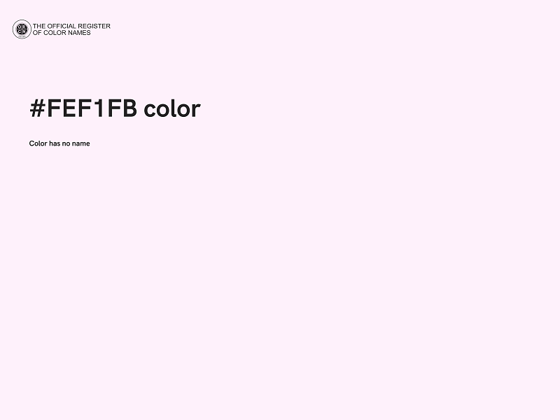 #FEF1FB color image