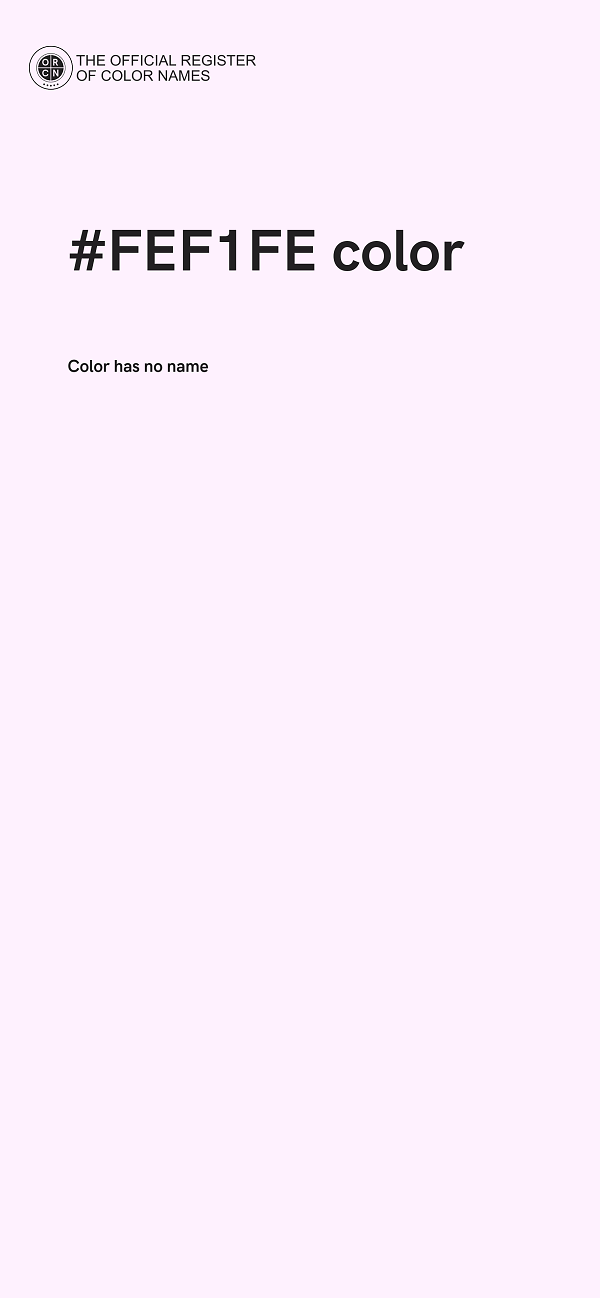 #FEF1FE color image