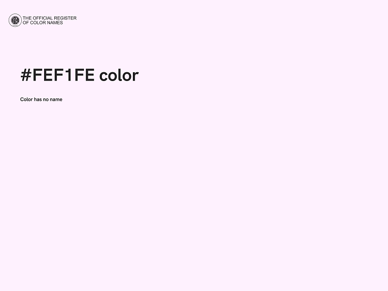 #FEF1FE color image