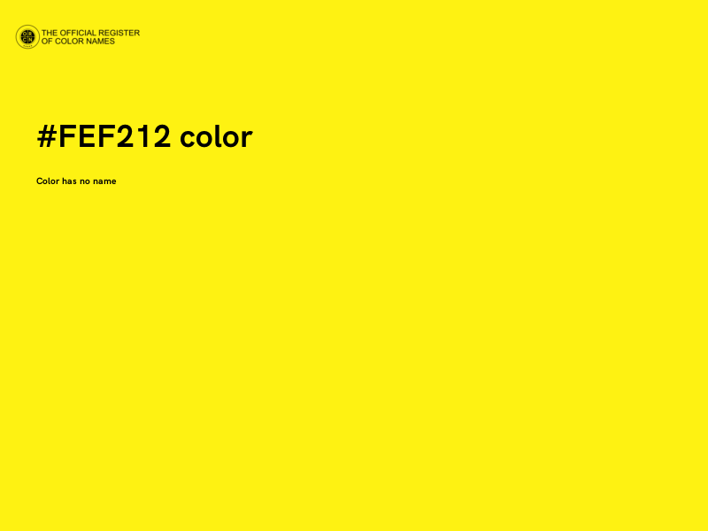 #FEF212 color image