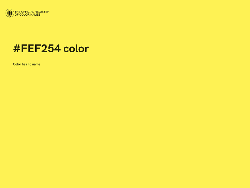 #FEF254 color image