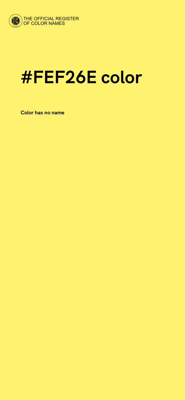 #FEF26E color image