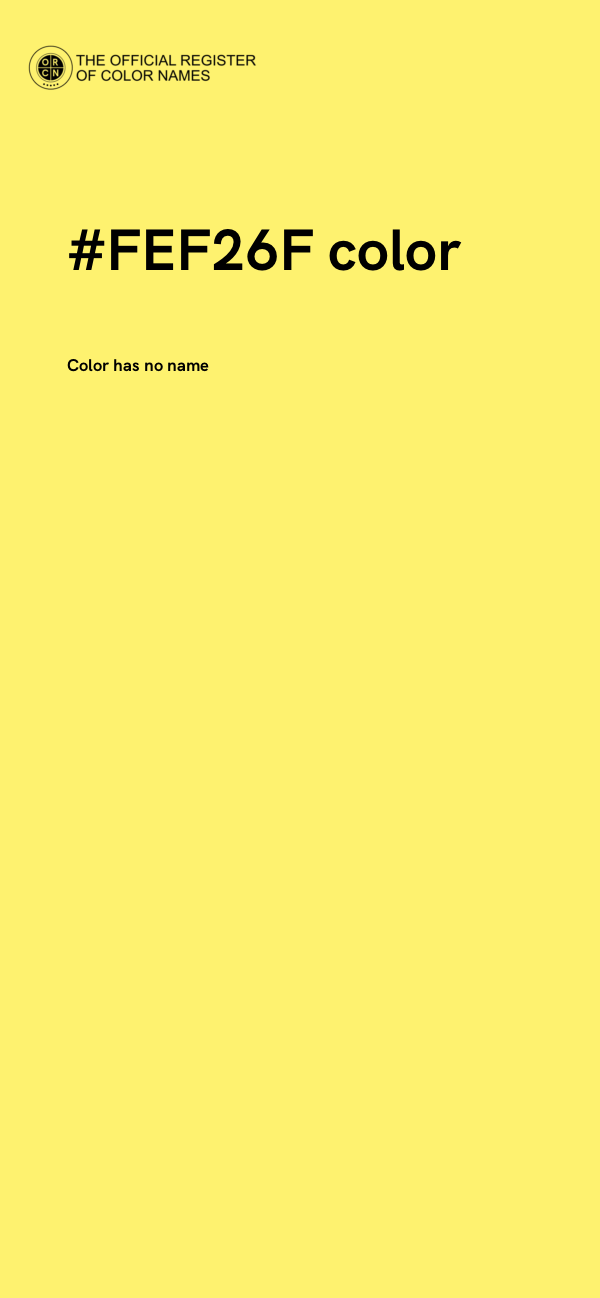 #FEF26F color image