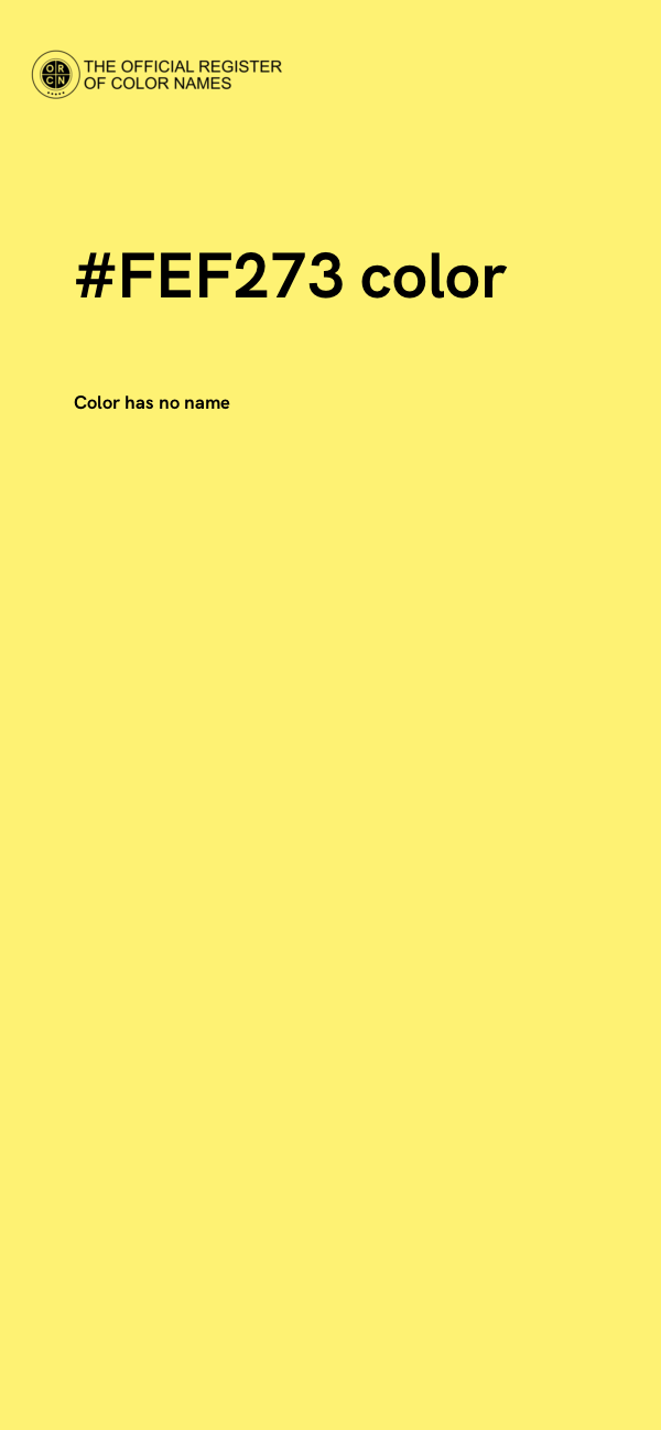 #FEF273 color image