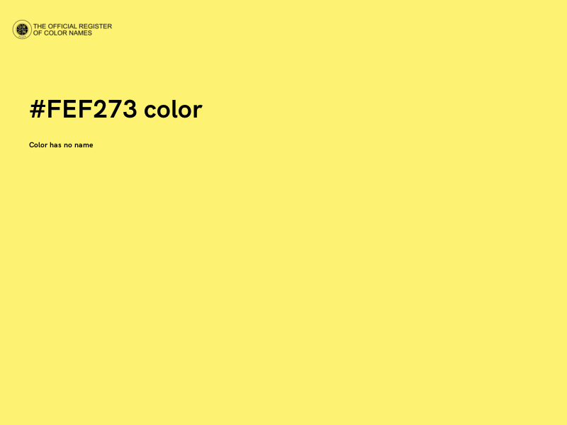 #FEF273 color image