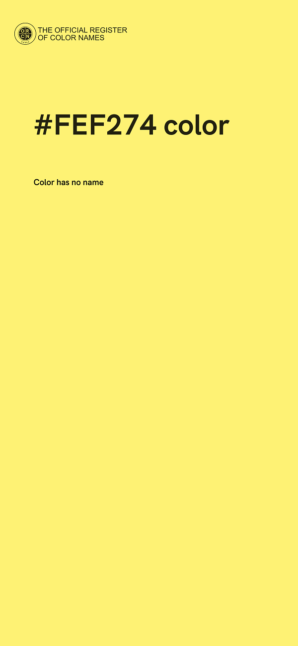 #FEF274 color image