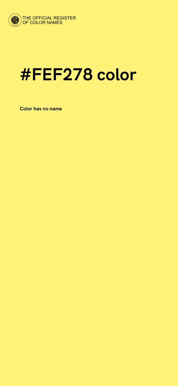 #FEF278 color image