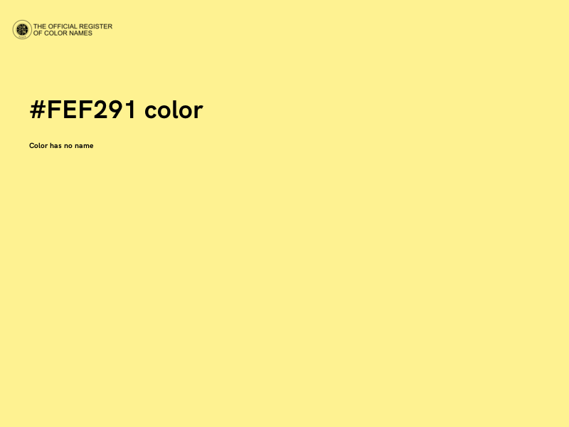 #FEF291 color image
