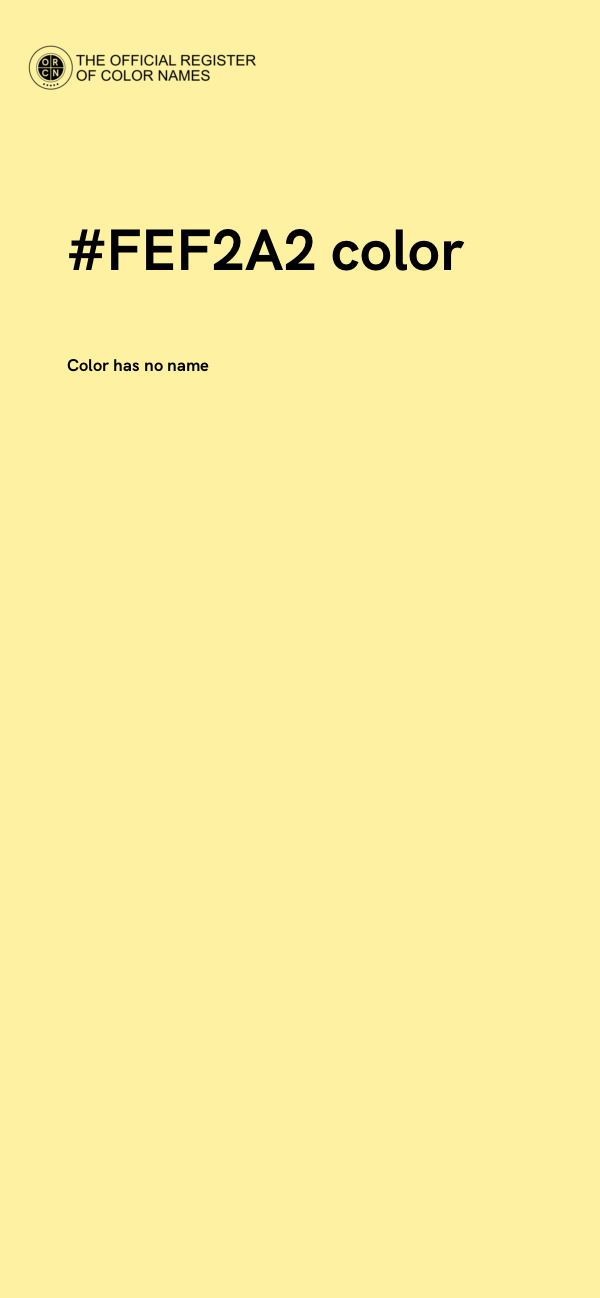 #FEF2A2 color image