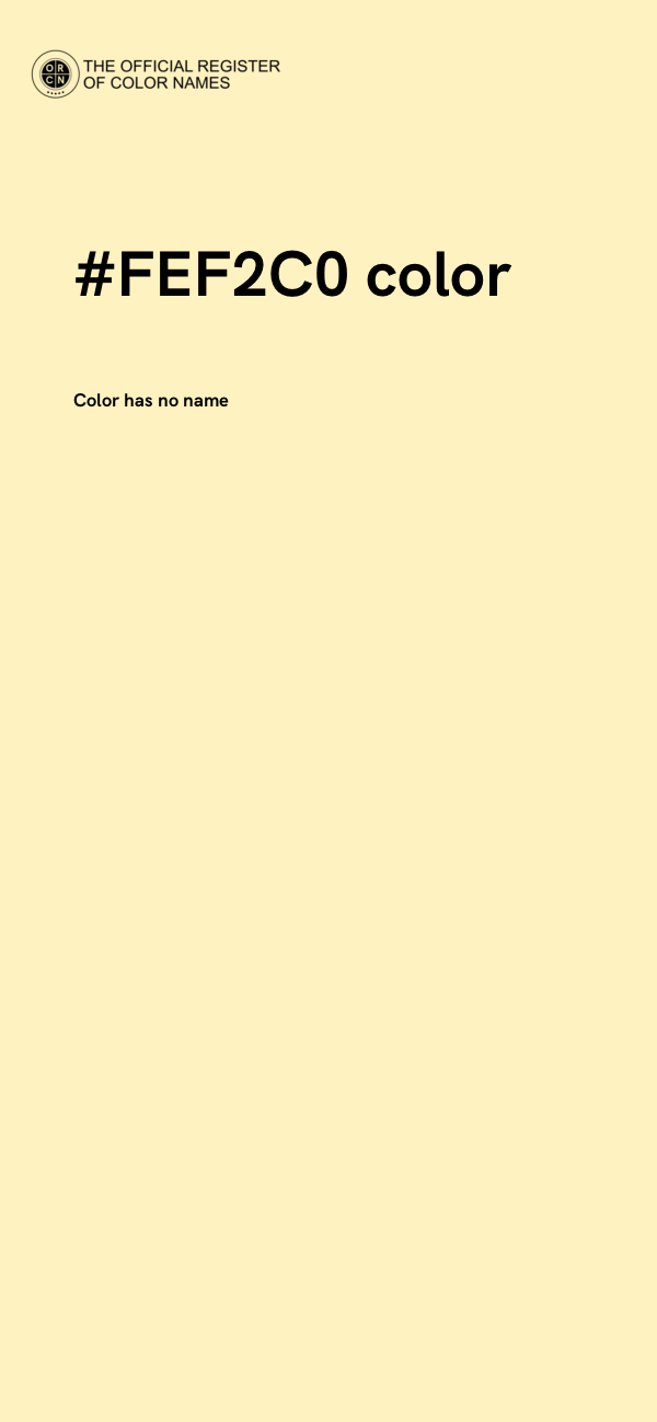 #FEF2C0 color image