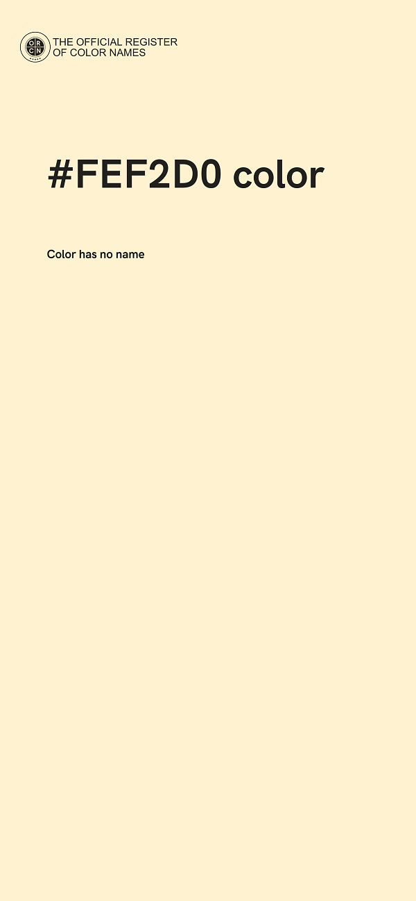 #FEF2D0 color image