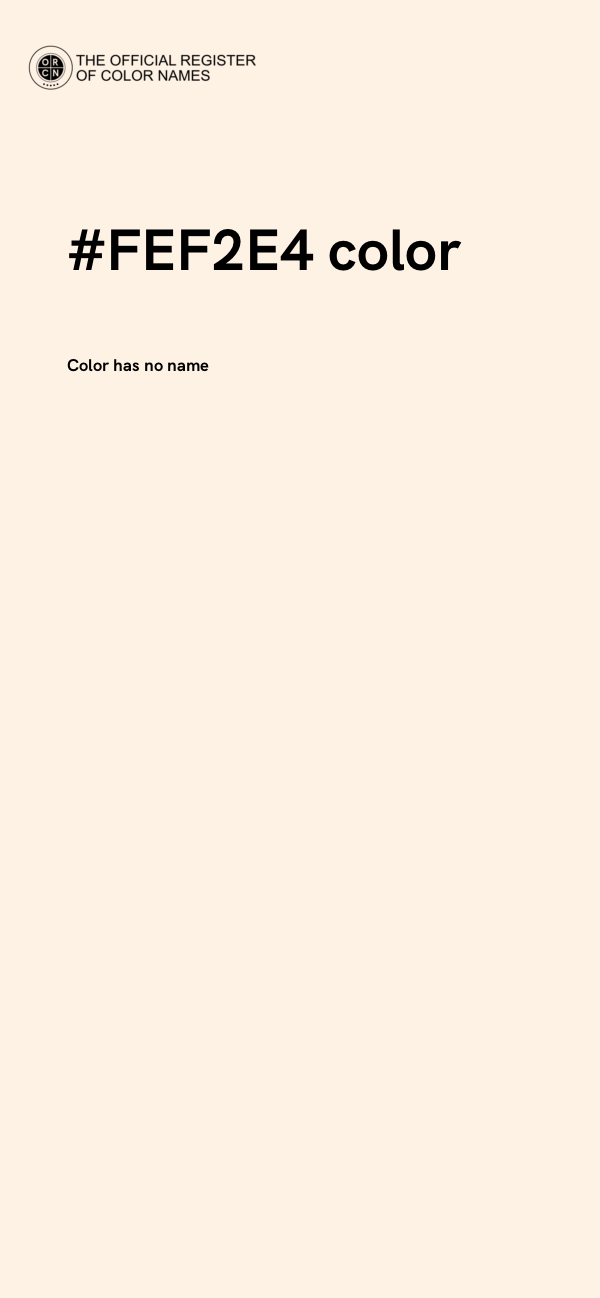 #FEF2E4 color image