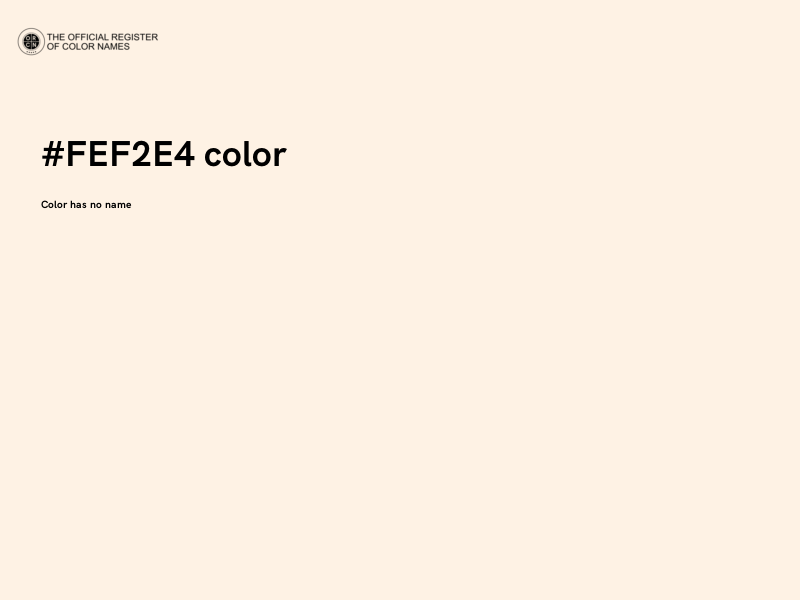 #FEF2E4 color image